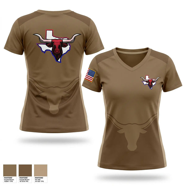Womens Short Sleeve Vneck Shirt, 341 MMB, Army, Teamtime, Team time, sublimation, custom sports apparel, team uniforms, spirit wear, spiritwear, sports uniforms, custom shirts, team store, custom team store, fundraiser sports, apparel fundraiser