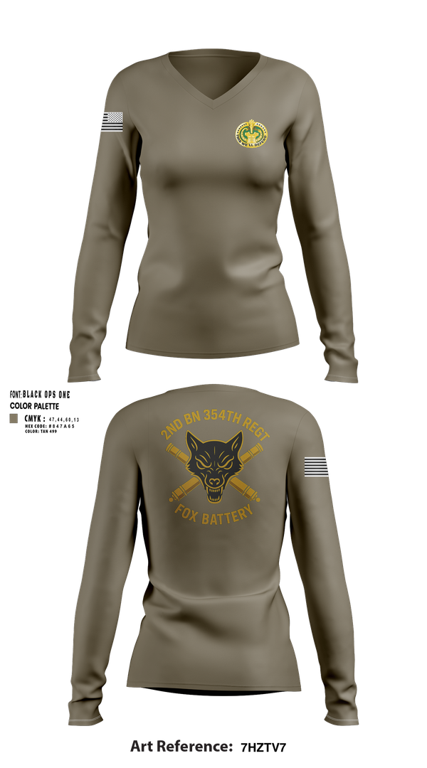 Womens Long Sleeve Vneck Shirt, 2ND BN 354 REGT, , Teamtime, Team time, sublimation, custom sports apparel, team uniforms, spirit wear, spiritwear, sports uniforms, custom shirts, team store, custom team store, fundraiser sports, apparel fundraiser