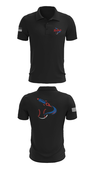 Space Coast Rockets 70599512 Short Sleeve Performance Polo - 28