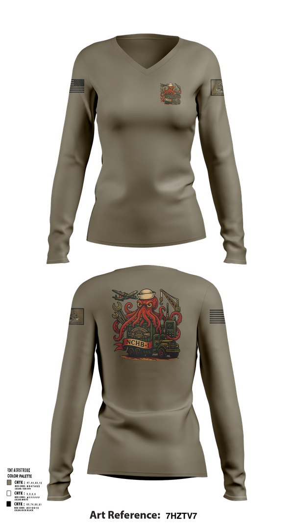 Womens Long Sleeve Vneck Shirt, NCHB-1, , Teamtime, Team time, sublimation, custom sports apparel, team uniforms, spirit wear, spiritwear, sports uniforms, custom shirts, team store, custom team store, fundraiser sports, apparel fundraiser