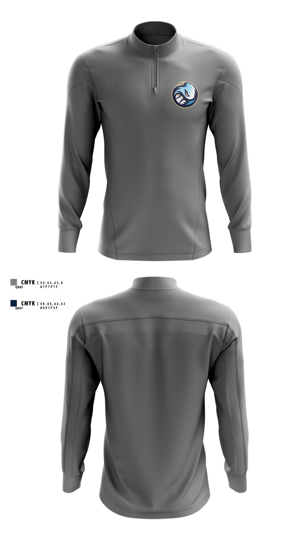 Quarter Zip Jacket, Millcreek Riptide, Baseball, Teamtime, Team time, sublimation, custom sports apparel, team uniforms, spirit wear, spiritwear, sports uniforms, custom shirts, team store, custom team store, fundraiser sports, apparel fundraiser