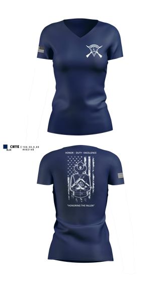 Womens Short Sleeve Vneck Shirt, Lexington Police Honor Guard, Police, Teamtime, Team time, sublimation, custom sports apparel, team uniforms, spirit wear, spiritwear, sports uniforms, custom shirts, team store, custom team store, fundraiser sports, apparel fundraiser