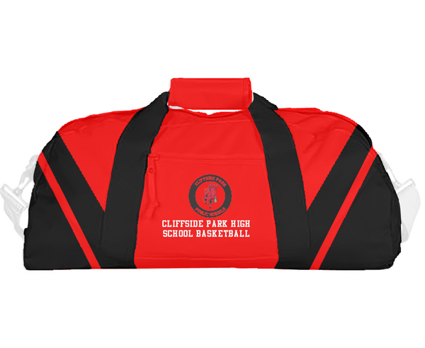 Duffle Bag, Cliffside Park High School Basketball, Women's Basketball, Teamtime, Team time, sublimation, custom sports apparel, team uniforms, spirit wear, spiritwear, sports uniforms, custom shirts, team store, custom team store, fundraiser sports, apparel fundraiser