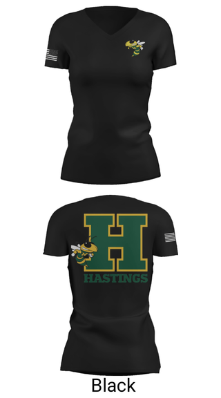 Women's Short Sleeve Vneck Shirt, Hastings High School Basketball, Men's Basketball, Teamtime, Team time, sublimation, custom sports apparel, team uniforms, spirit wear, spiritwear, sports uniforms, custom shirts, team store, custom team store, fundraiser sports, apparel fundraiser