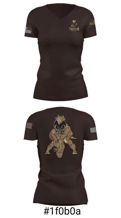 TRENCH WARRIORS 37624482 Women's Short Sleeve V-neck Shirt - 21