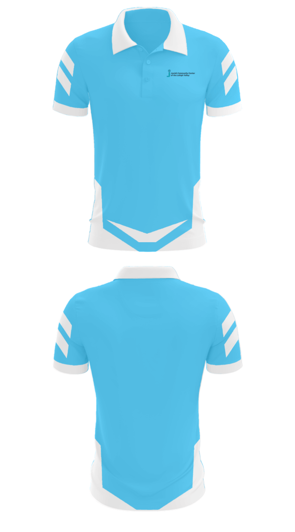 Short Sleeve Performance Polo, Jewish Community Center of the Lehigh Valley, Spirit Store, Teamtime, Team time, sublimation, custom sports apparel, team uniforms, spirit wear, spiritwear, sports uniforms, custom shirts, team store, custom team store, fundraiser sports, apparel fundraiser