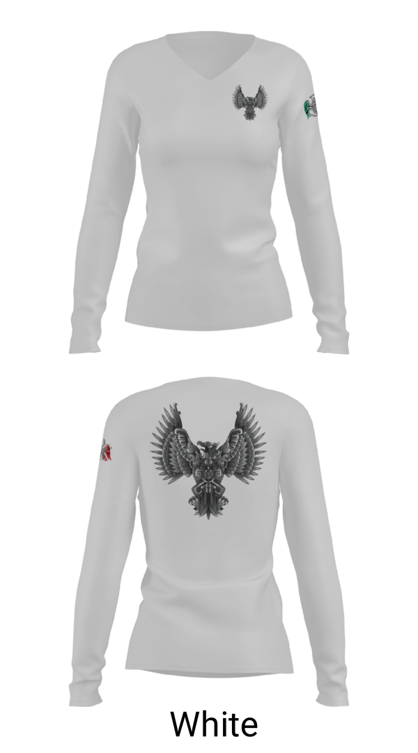 Women's Long Sleeve Vneck Shirt, Design Roofing LLC, , Teamtime, Team time, sublimation, custom sports apparel, team uniforms, spirit wear, spiritwear, sports uniforms, custom shirts, team store, custom team store, fundraiser sports, apparel fundraiser
