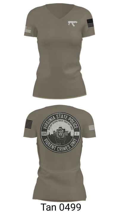 Violent Crimes Unit 81927816 Women's Short Sleeve V-neck Shirt - 36