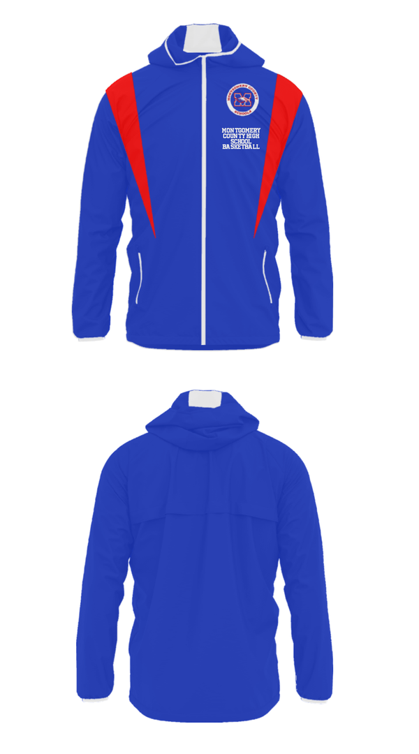 Windbreaker, Montgomery County High School Basketball, Men's Basketball, Teamtime, Team time, sublimation, custom sports apparel, team uniforms, spirit wear, spiritwear, sports uniforms, custom shirts, team store, custom team store, fundraiser sports, apparel fundraiser