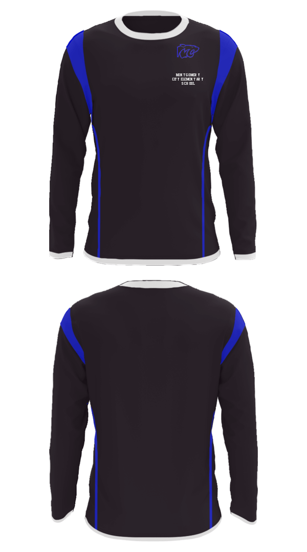 Long Sleeve Performance Shirt, Montgomery City Elementary School, Spirit Store, Teamtime, Team time, sublimation, custom sports apparel, team uniforms, spirit wear, spiritwear, sports uniforms, custom shirts, team store, custom team store, fundraiser sports, apparel fundraiser