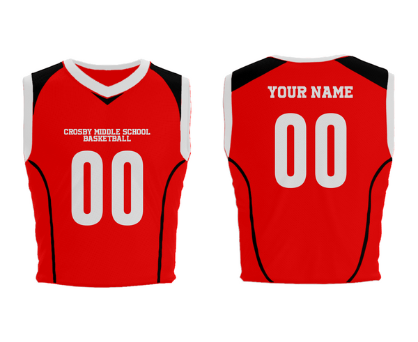 Mens Basketball Jersey, Crosby Middle School Basketball, Women's Basketball, Teamtime, Team time, sublimation, custom sports apparel, team uniforms, spirit wear, spiritwear, sports uniforms, custom shirts, team store, custom team store, fundraiser sports, apparel fundraiser