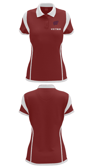 Women's Short Sleeve Performance Polo, Whitman, Men's Volleyball, Teamtime, Team time, sublimation, custom sports apparel, team uniforms, spirit wear, spiritwear, sports uniforms, custom shirts, team store, custom team store, fundraiser sports, apparel fundraiser