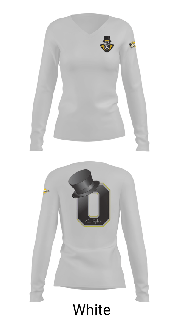 Women's Long Sleeve Vneck Shirt, Oyler High School, Spirit Store, Teamtime, Team time, sublimation, custom sports apparel, team uniforms, spirit wear, spiritwear, sports uniforms, custom shirts, team store, custom team store, fundraiser sports, apparel fundraiser
