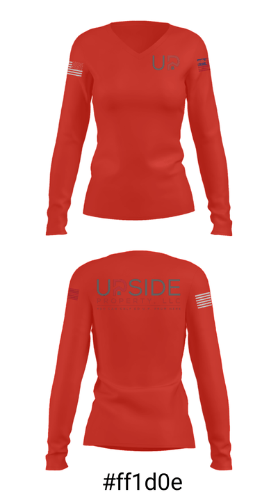 UPSIDE PROPERTY 9552609 Women's Long Sleeve V-neck Shirt - 20