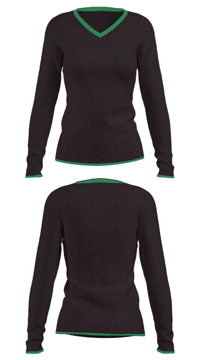 Willowside Middle School 14693352 Women's Long Sleeve V-neck Shirt - 33