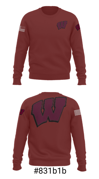 Crew Neck Sweatshirt, Whitman, Men's Volleyball, Teamtime, Team time, sublimation, custom sports apparel, team uniforms, spirit wear, spiritwear, sports uniforms, custom shirts, team store, custom team store, fundraiser sports, apparel fundraiser