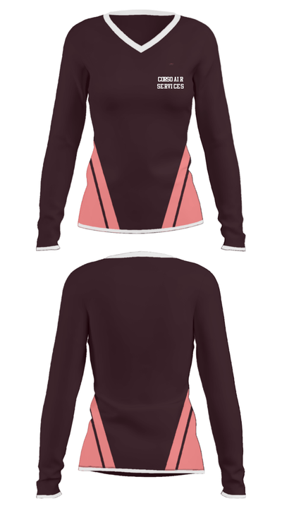 Corso Air Services 36015398 Women's Long Sleeve V-neck Shirt - 23