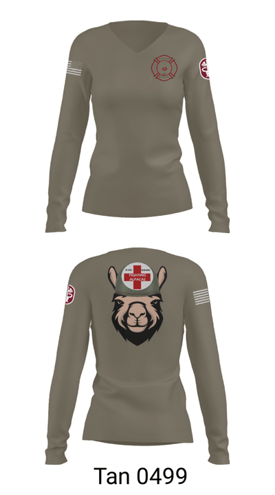 Alpha Company, WBAMC 94187438 Women's Long Sleeve V-neck Shirt - 39