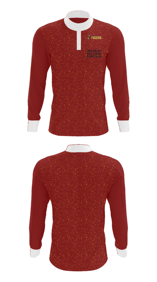 Quarter Zip Jacket, Junction City High School Basketball, Men's Basketball, Teamtime, Team time, sublimation, custom sports apparel, team uniforms, spirit wear, spiritwear, sports uniforms, custom shirts, team store, custom team store, fundraiser sports, apparel fundraiser