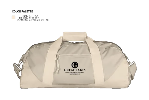 Duffle Bag, Great Lakes Contracting Solutions LLC, , Teamtime, Team time, sublimation, custom sports apparel, team uniforms, spirit wear, spiritwear, sports uniforms, custom shirts, team store, custom team store, fundraiser sports, apparel fundraiser