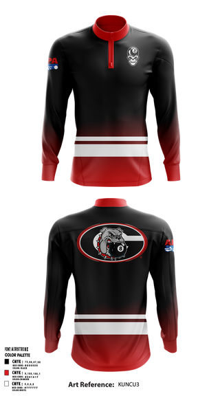 Quarter Zip Jacket, Georgia’s Bulldogs, Spirit Store, Teamtime, Team time, sublimation, custom sports apparel, team uniforms, spirit wear, spiritwear, sports uniforms, custom shirts, team store, custom team store, fundraiser sports, apparel fundraiser