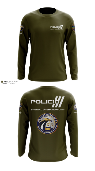 Long Sleeve Performance Shirt, Inteligencia criminal, Police, Teamtime, Team time, sublimation, custom sports apparel, team uniforms, spirit wear, spiritwear, sports uniforms, custom shirts, team store, custom team store, fundraiser sports, apparel fundraiser