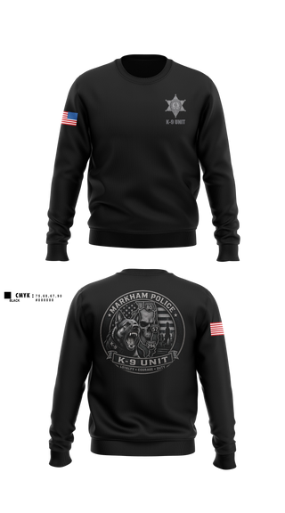 Crew Neck Sweatshirt, Markham Police K9 Unit, Police, Teamtime, Team time, sublimation, custom sports apparel, team uniforms, spirit wear, spiritwear, sports uniforms, custom shirts, team store, custom team store, fundraiser sports, apparel fundraiser