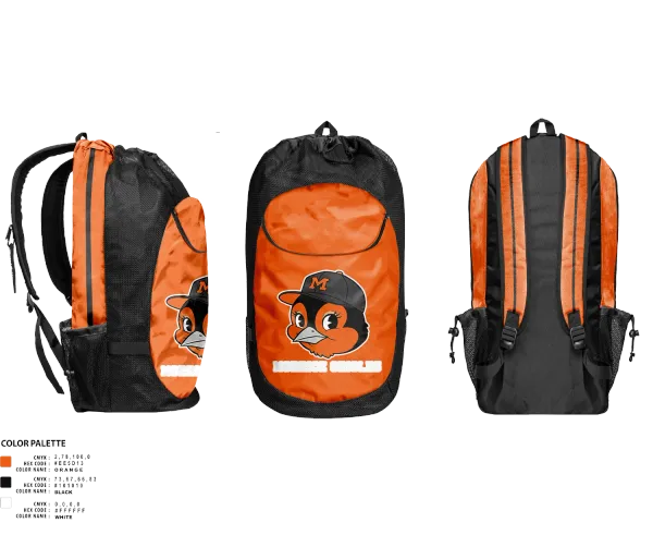 Gear Bag, Morrice Orioles, Softball, Teamtime, Team time, sublimation, custom sports apparel, team uniforms, spirit wear, spiritwear, sports uniforms, custom shirts, team store, custom team store, fundraiser sports, apparel fundraiser