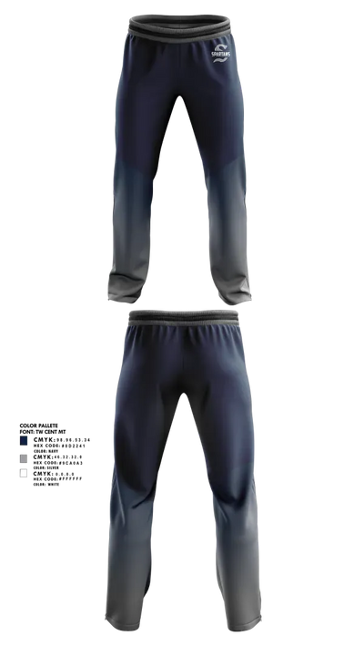 Springfield Township Track & Field 62319055 Sweatpants WITH 8 Inch Zipper Bottoms- 1