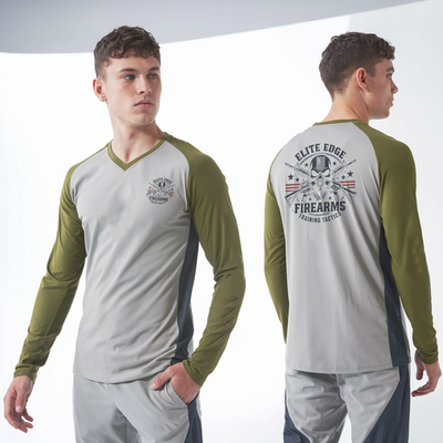 Elite edge firearms 22698132 Women's Long Sleeve V-neck Shirt - 1
