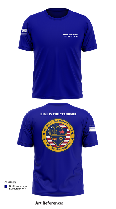 LaBelle Criminal Justice Academy 31997557 Short Sleeve Performance Shirt - 102