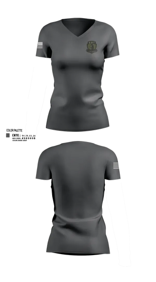 Womens Short Sleeve Vneck Shirt, Sheboygan PD ERT, Police, Teamtime, Team time, sublimation, custom sports apparel, team uniforms, spirit wear, spiritwear, sports uniforms, custom shirts, team store, custom team store, fundraiser sports, apparel fundraiser