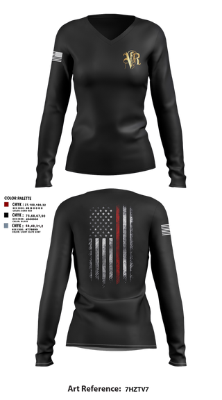Womens Long Sleeve Vneck Shirt, Venice Fire, Fire Department, Teamtime, Team time, sublimation, custom sports apparel, team uniforms, spirit wear, spiritwear, sports uniforms, custom shirts, team store, custom team store, fundraiser sports, apparel fundraiser