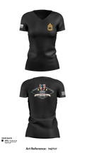 Personnel and Organizational Readiness Battalion Women's Short Sleeve V-neck Shirt - 11