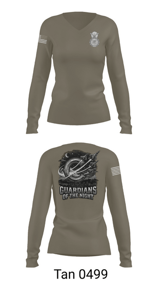 Womens Long Sleeve Vneck Shirt, 460 SFS, Air Force, Teamtime, Team time, sublimation, custom sports apparel, team uniforms, spirit wear, spiritwear, sports uniforms, custom shirts, team store, custom team store, fundraiser sports, apparel fundraiser