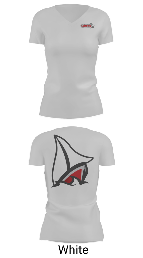 Women's Short Sleeve Vneck Shirt, Detroit Lakes High School Swimming, Swimming, Teamtime, Team time, sublimation, custom sports apparel, team uniforms, spirit wear, spiritwear, sports uniforms, custom shirts, team store, custom team store, fundraiser sports, apparel fundraiser