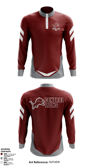 Quarter Zip Jacket, Central  Lions, Golf, Teamtime, Team time, sublimation, custom sports apparel, team uniforms, spirit wear, spiritwear, sports uniforms, custom shirts, team store, custom team store, fundraiser sports, apparel fundraiser