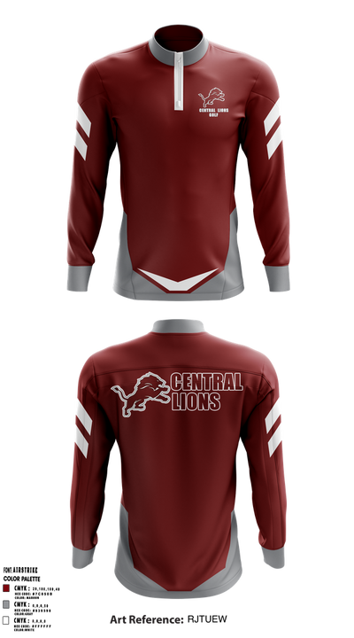 Central  Lions 90105846 Quarter Zip Jacket - 1