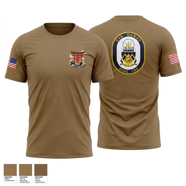 Short Sleeve Performance Shirt, USS Dewey DDG 105, Navy, Teamtime, Team time, sublimation, custom sports apparel, team uniforms, spirit wear, spiritwear, sports uniforms, custom shirts, team store, custom team store, fundraiser sports, apparel fundraiser