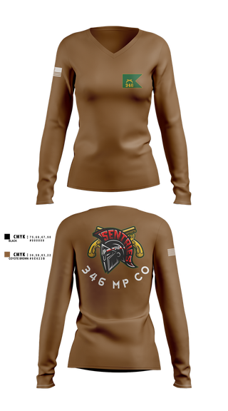 Womens Long Sleeve Vneck Shirt, 346 MP CO, , Teamtime, Team time, sublimation, custom sports apparel, team uniforms, spirit wear, spiritwear, sports uniforms, custom shirts, team store, custom team store, fundraiser sports, apparel fundraiser