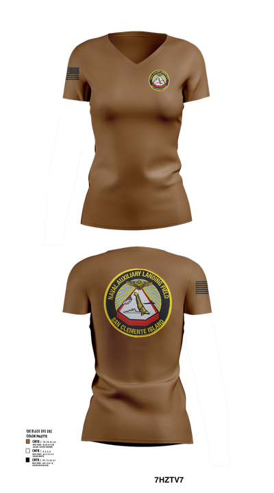 NAVAL AUXILIARY LANDING FIELD SAN CLEMENTE ISLAND 84948296 Women's Short Sleeve V-neck Shirt - 101