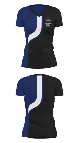 Women's Short Sleeve Vneck Shirt, Long Cane Middle School, Spirit Store, Teamtime, Team time, sublimation, custom sports apparel, team uniforms, spirit wear, spiritwear, sports uniforms, custom shirts, team store, custom team store, fundraiser sports, apparel fundraiser