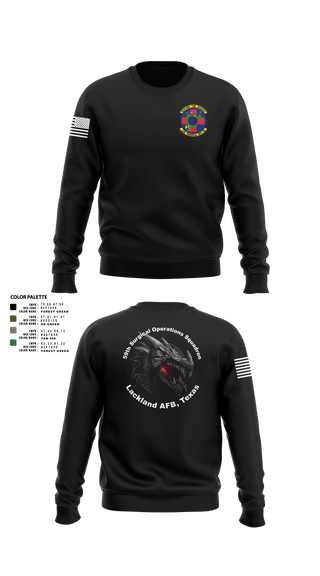 Crew Neck Sweatshirt, 59th Surgical Operations Squadron, Air Force, Teamtime, Team time, sublimation, custom sports apparel, team uniforms, spirit wear, spiritwear, sports uniforms, custom shirts, team store, custom team store, fundraiser sports, apparel fundraiser