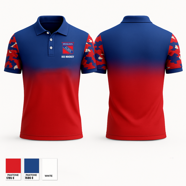 Short Sleeve Performance Polo, Iroquois Alden Ice Hockey, Ice Hockey, Teamtime, Team time, sublimation, custom sports apparel, team uniforms, spirit wear, spiritwear, sports uniforms, custom shirts, team store, custom team store, fundraiser sports, apparel fundraiser