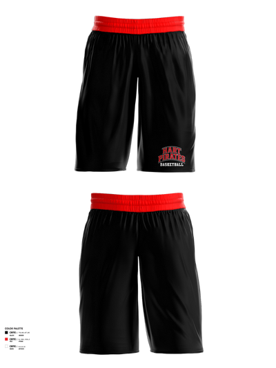 Hart Pirates 55316114 Womens Basketball Shorts - 1