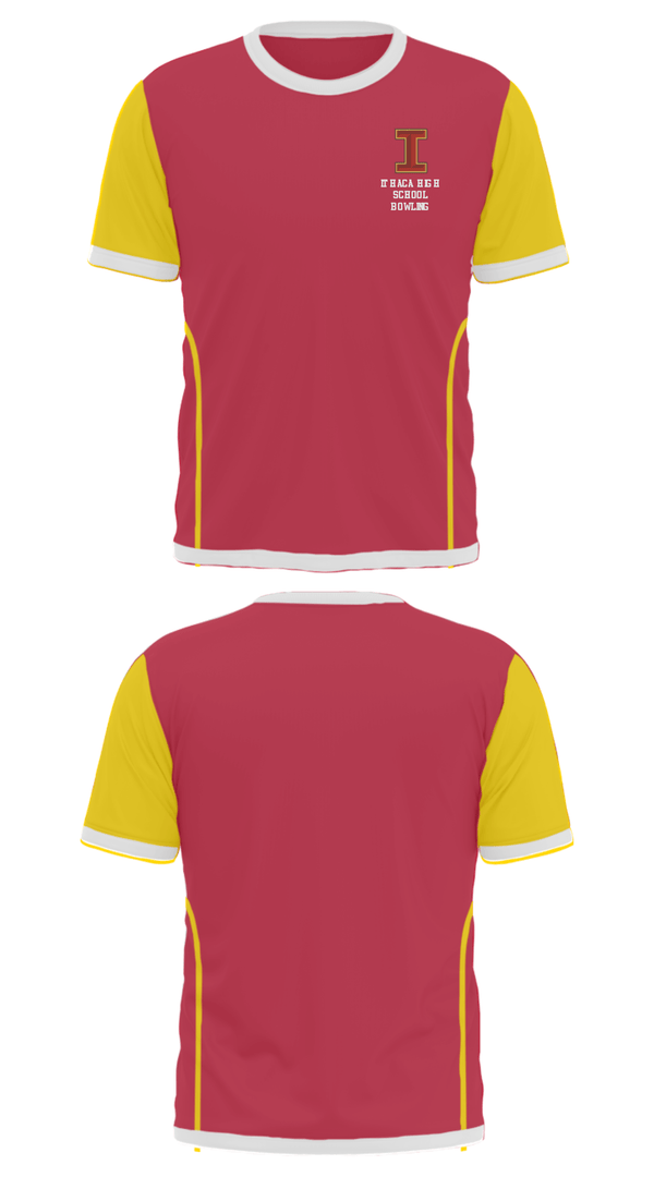 Short Sleeve Performance Shirt, Ithaca High School Bowling, Bowling, Teamtime, Team time, sublimation, custom sports apparel, team uniforms, spirit wear, spiritwear, sports uniforms, custom shirts, team store, custom team store, fundraiser sports, apparel fundraiser