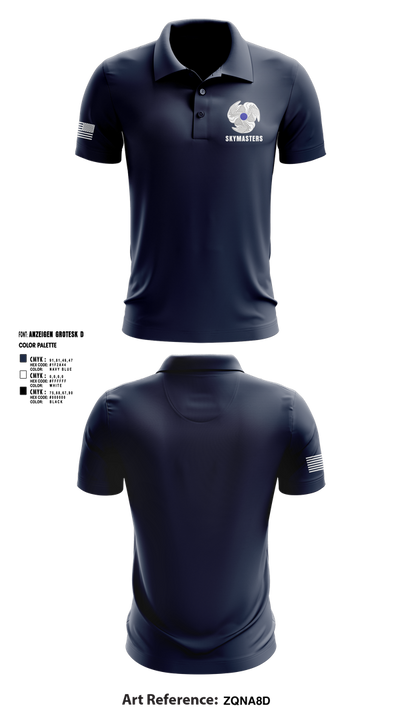 1-222 Aviation Regiment Short Sleeve Performance Polo - 2