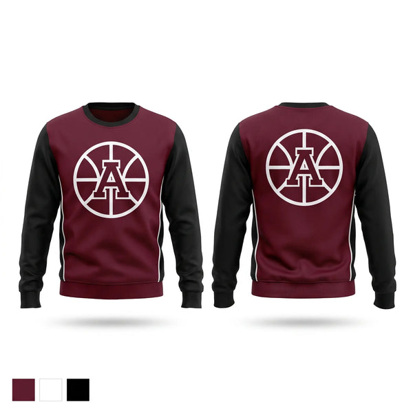 Crew Neck Sweatshirt, Auburn Maroons, Men's Basketball, Teamtime, Team time, sublimation, custom sports apparel, team uniforms, spirit wear, spiritwear, sports uniforms, custom shirts, team store, custom team store, fundraiser sports, apparel fundraiser