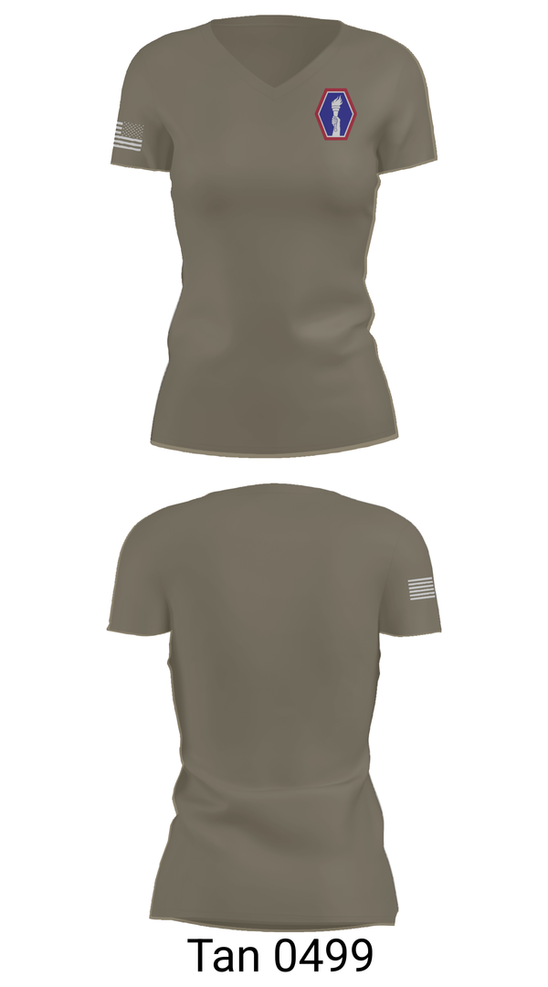 Womens Short Sleeve Vneck Shirt, 100 Battalion 442 Infantry, Army, Teamtime, Team time, sublimation, custom sports apparel, team uniforms, spirit wear, spiritwear, sports uniforms, custom shirts, team store, custom team store, fundraiser sports, apparel fundraiser