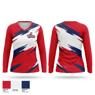 Okeeheelee Warriors Women's Long Sleeve V-neck Shirt - 1